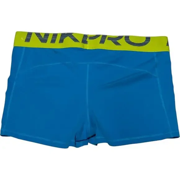 Nike Pro Women's Dri-Fit Training Shorts Blue Green XXL - Picture 3 of 4